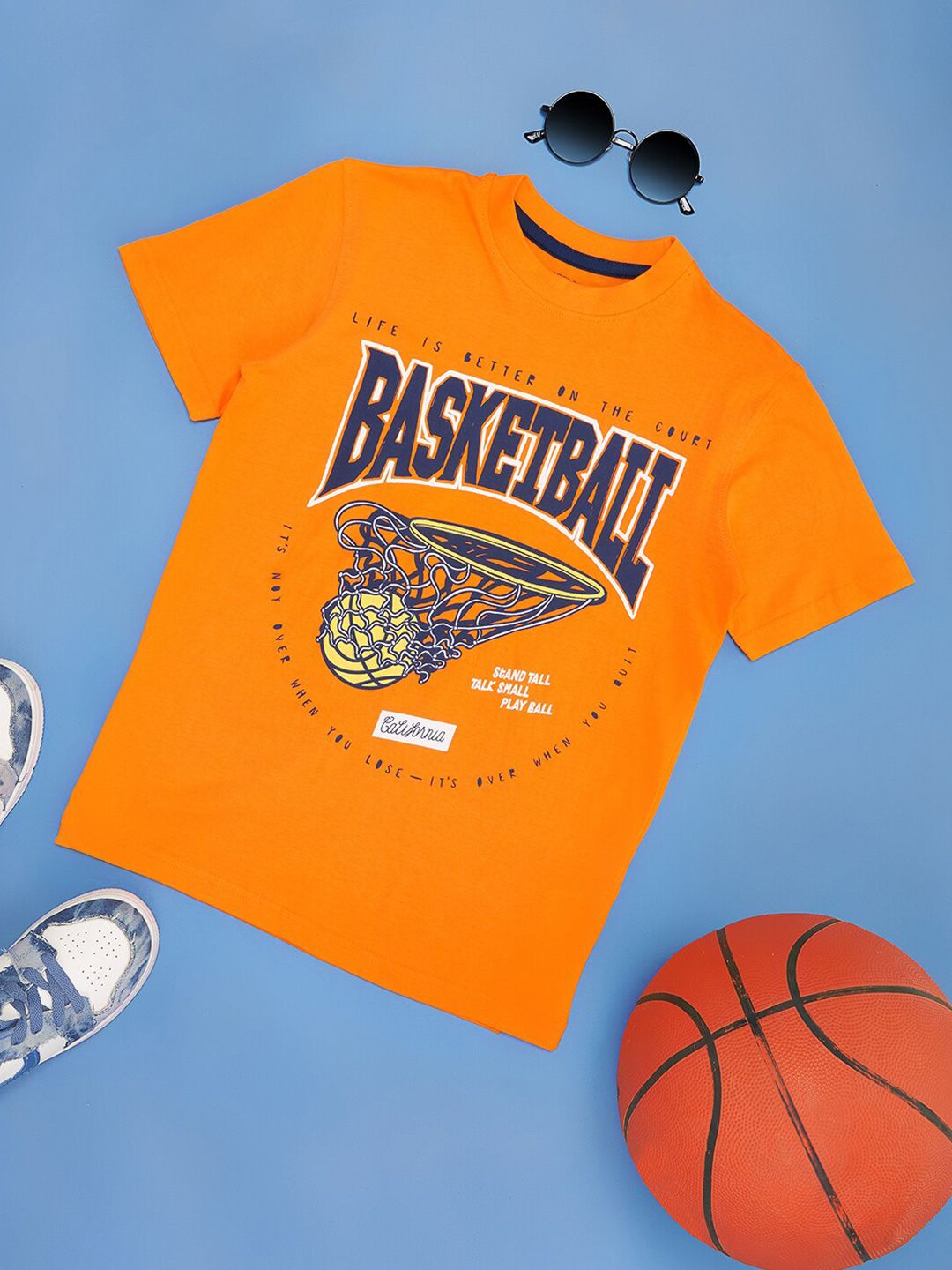 Pantaloons Junior Boys Typography Printed Round Neck T-shirt-picture-55