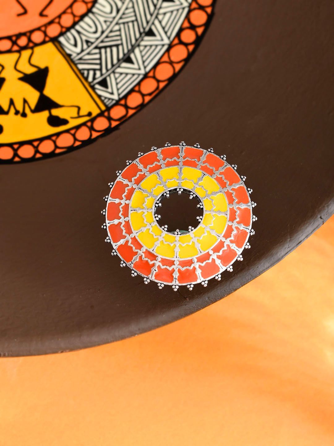 Voylla Silver-Plated Warli Finger Ring-picture-30