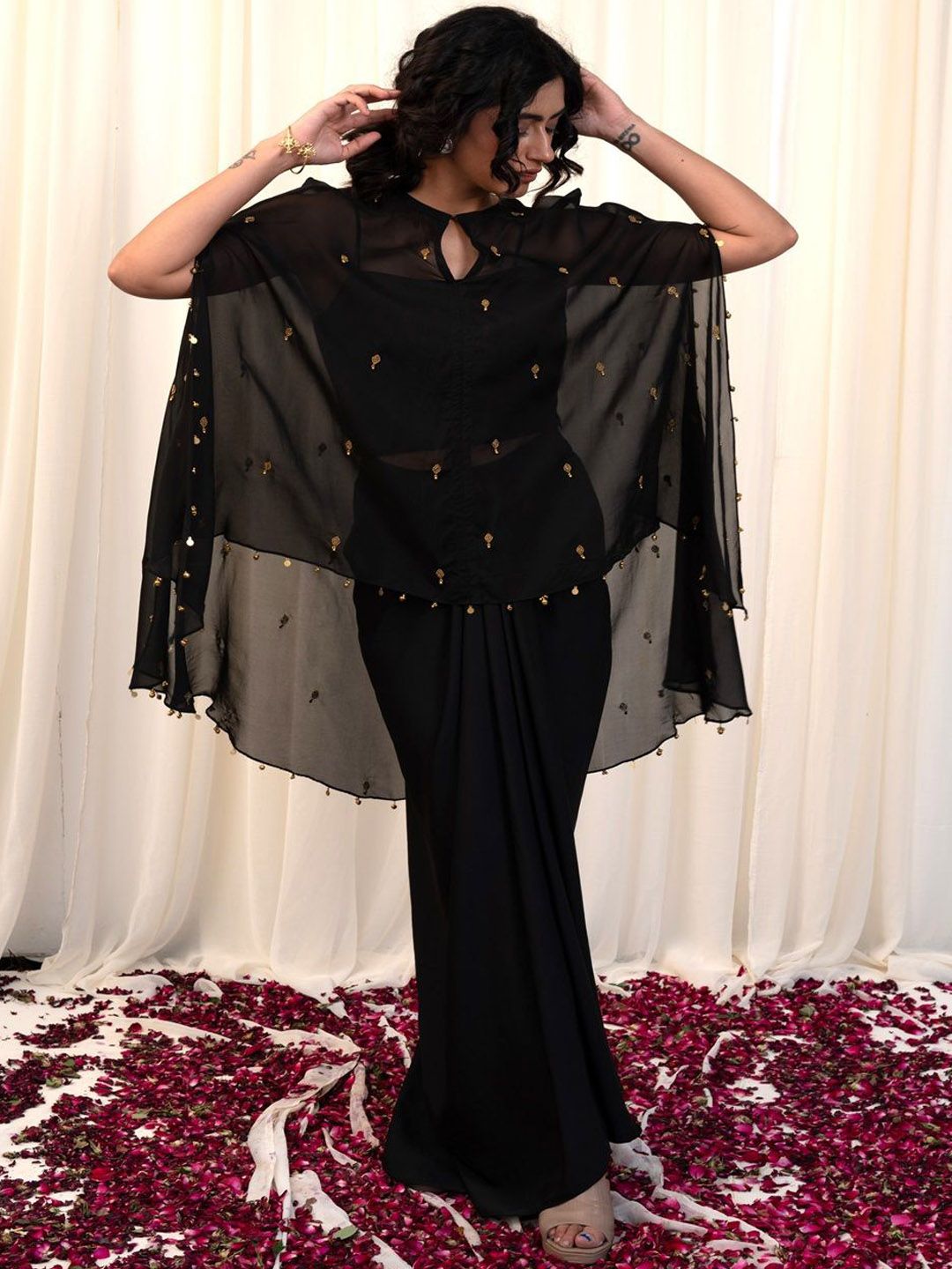 RIRASA khatwa Shoulder Straps Party Crop Party Top With Skirt & Jacket-picture-28