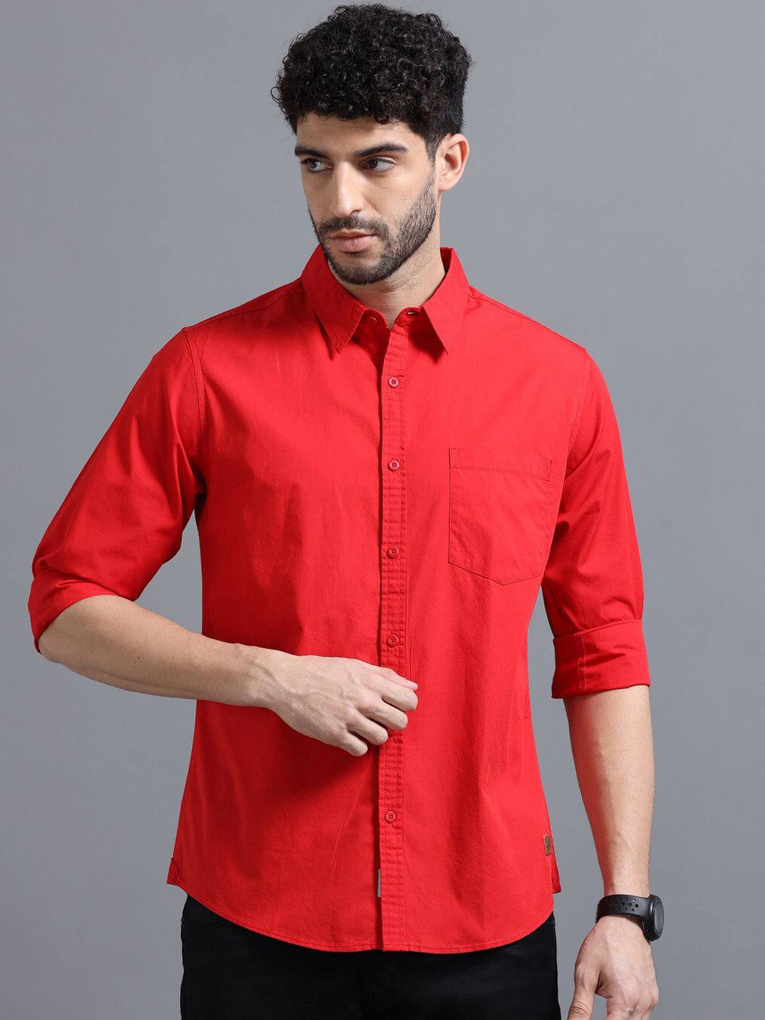 The Roadster Lifestyle Co Cotton Full Sleeve Shirts-image-3