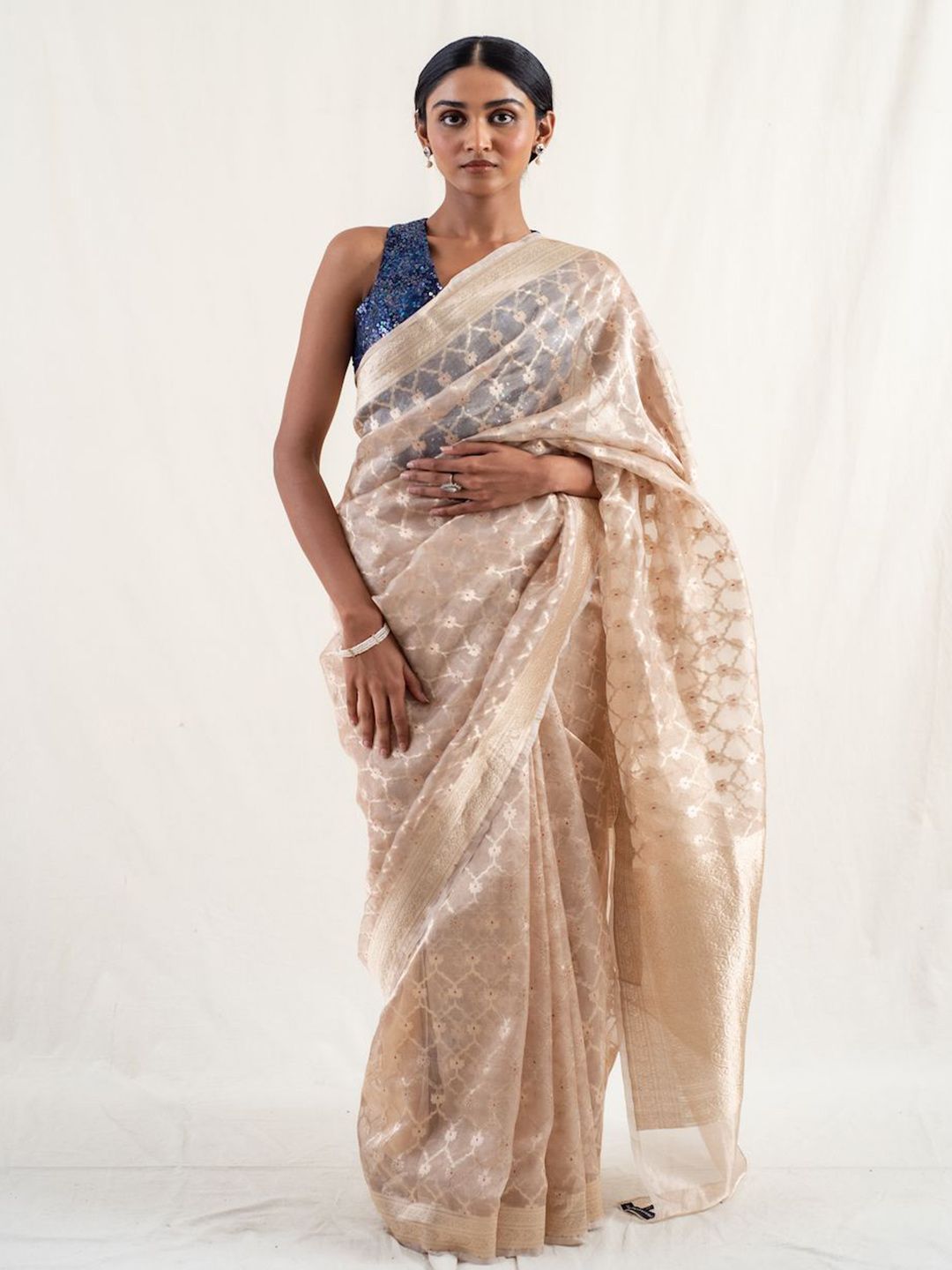 PriyankaRaajiv Ethnic Motifs Woven Design Zari Banarasi Saree-picture-10
