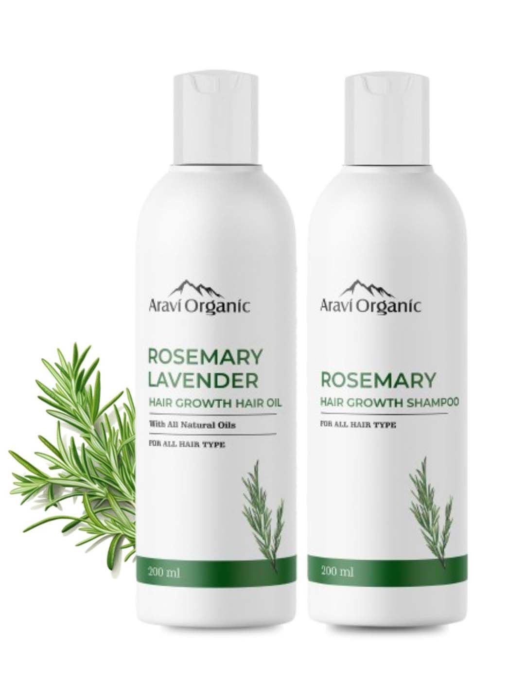 Aravi Organic Set of 100% Pure Rosemary Hair Oil & Shampoo for Hair Growth & Hairfall-picture-10