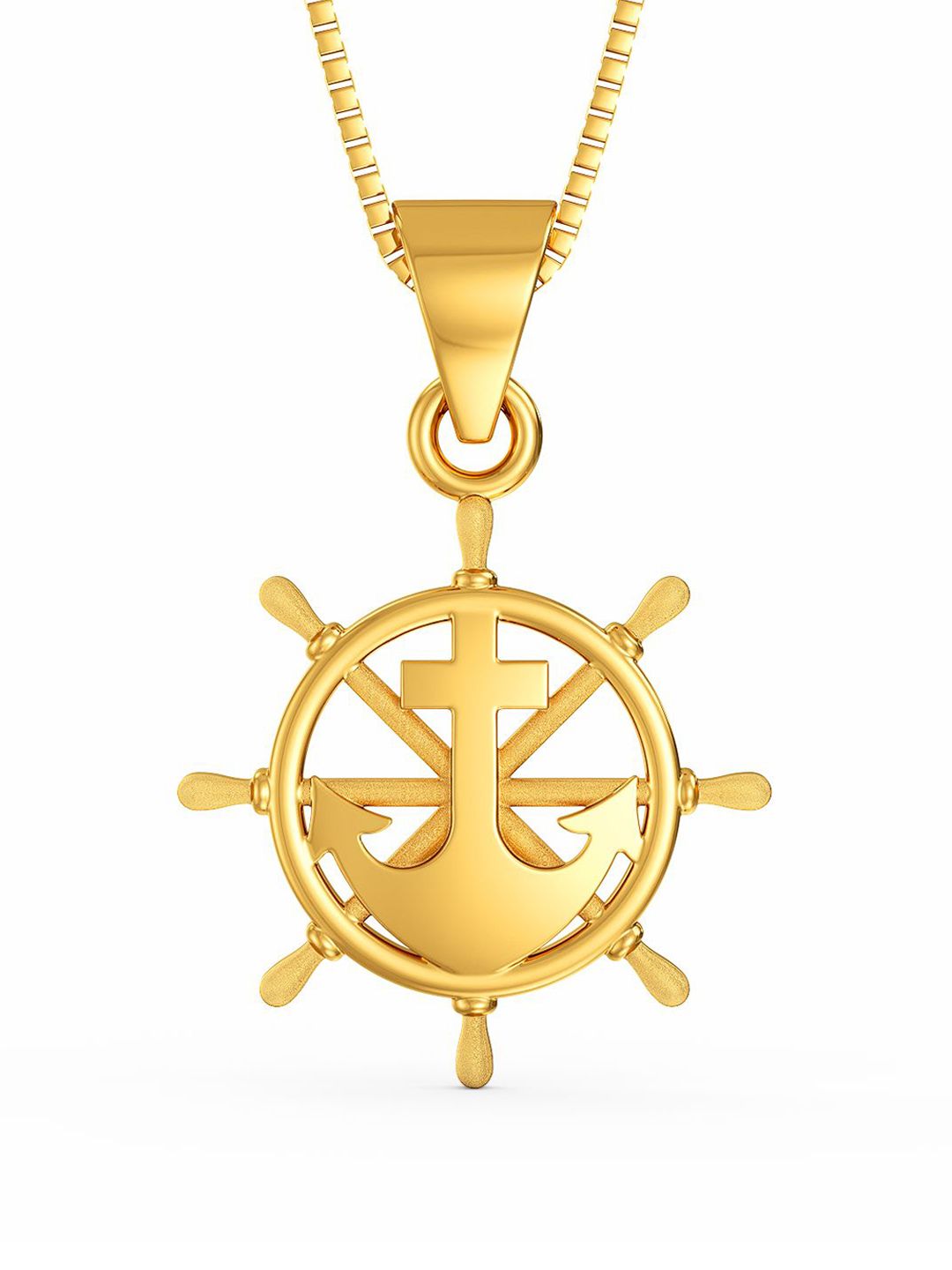 Joyalukkas 22KT The Boat Helm Pendant Gold-2.11 gm-picture-31