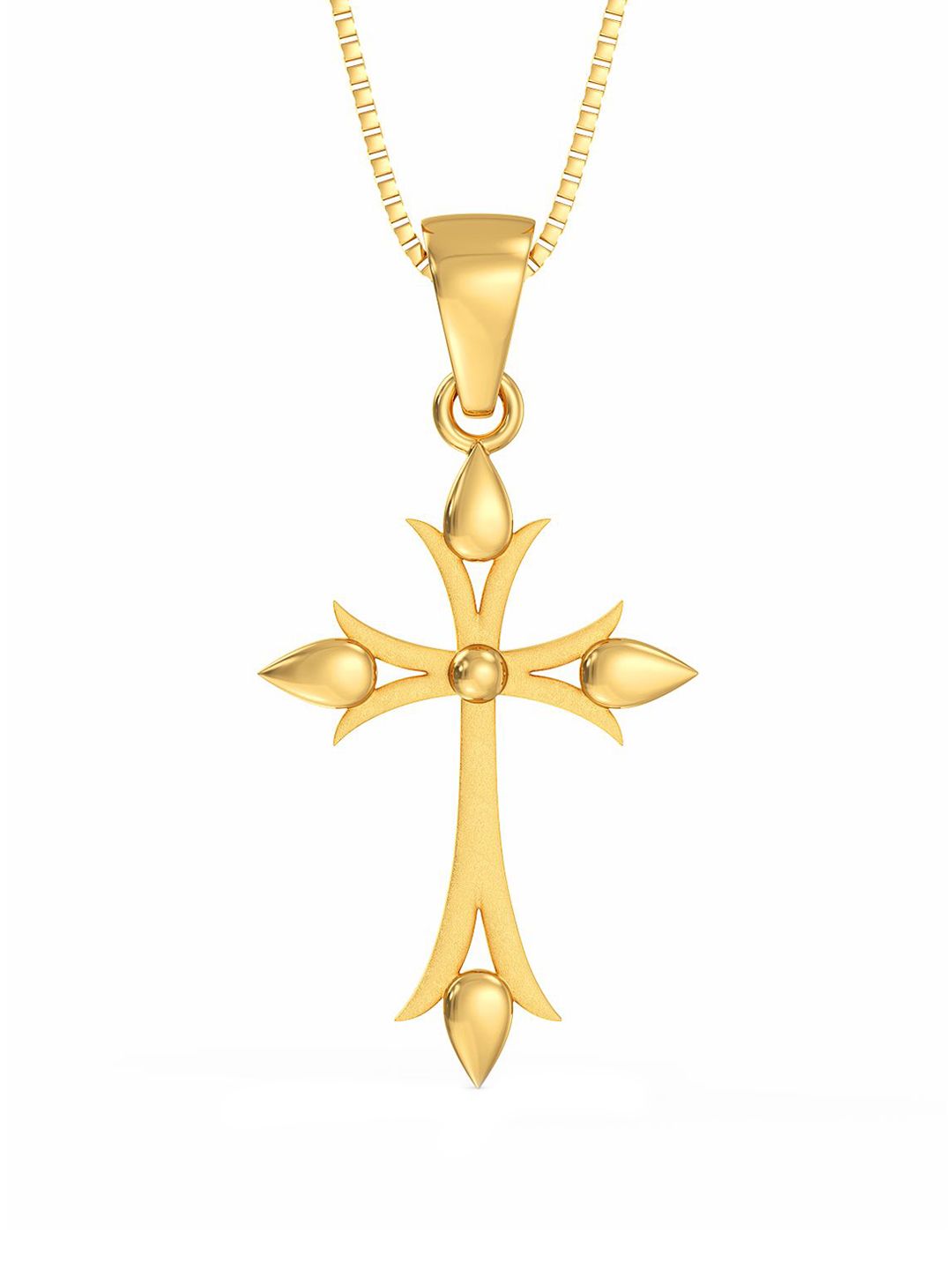 Joyalukkas 22KT Sharp Edged Holy Cross Pendant Gold-1.22 gm-picture-13
