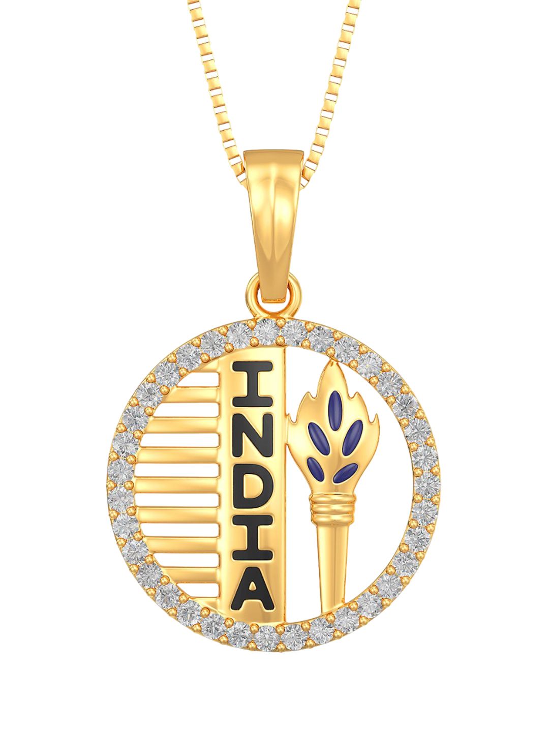 Joyalukkas Girls 22KT Gemstone Gold Pendant-2.34 gm-picture-41
