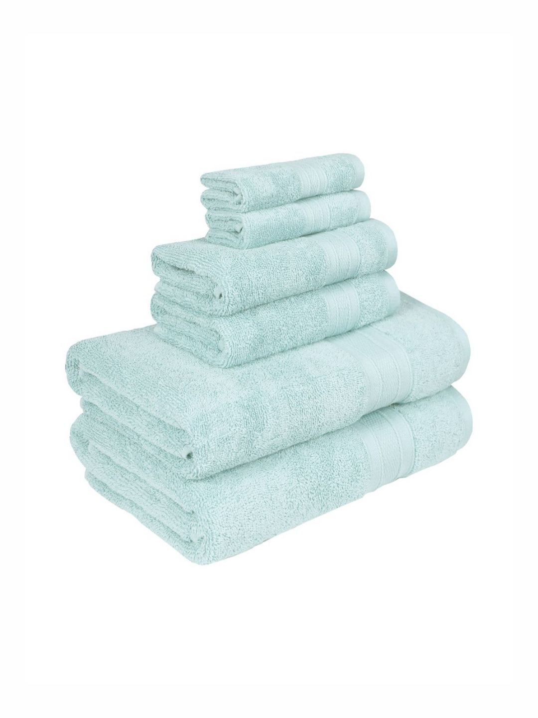 MYTRIDENT Blue 6 Pieces Pure Cotton 500 GSM Towel Set-image-27
