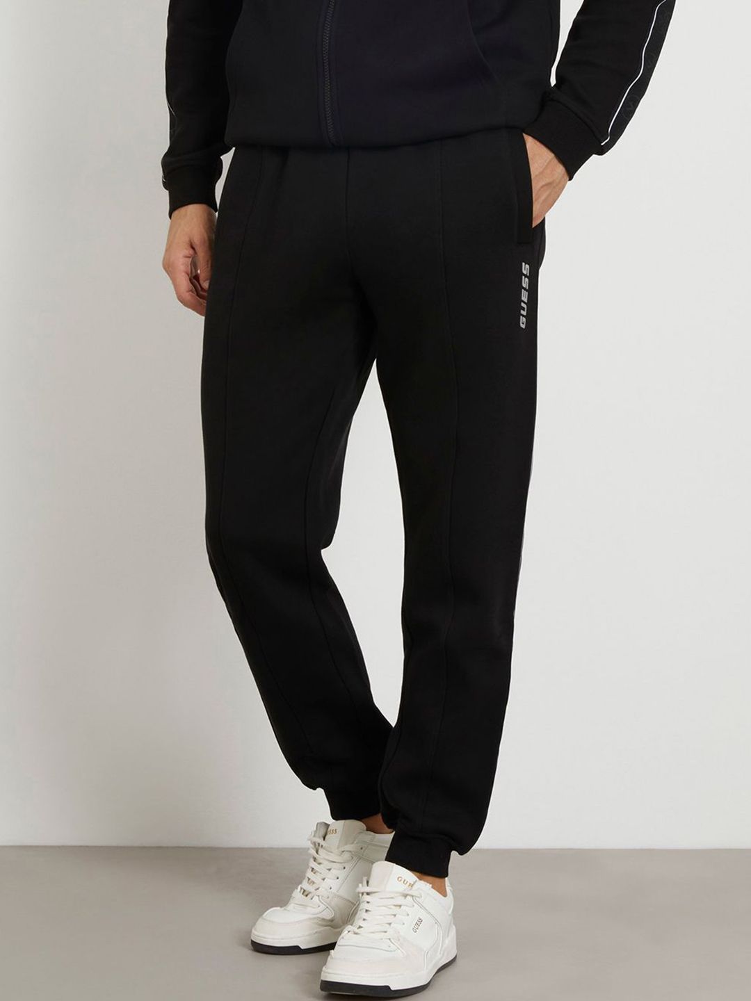 GUESS Men Mid-Rise Regular Fit Trousers-picture-14