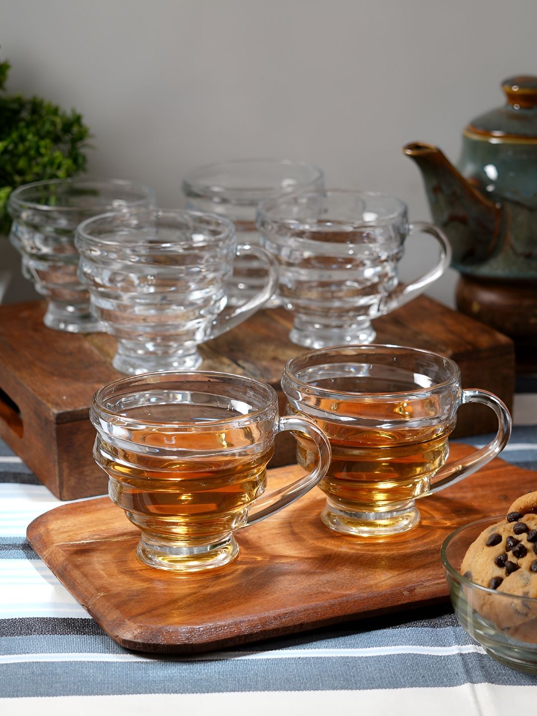 ceradeco Transparent 6 Pieces Glass Transparent Cups 200 ml-picture-55