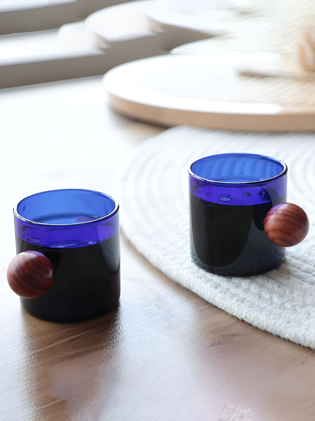 Kuber Industries Blue 2 Pieces Glass Mugs 120 ml-image-25