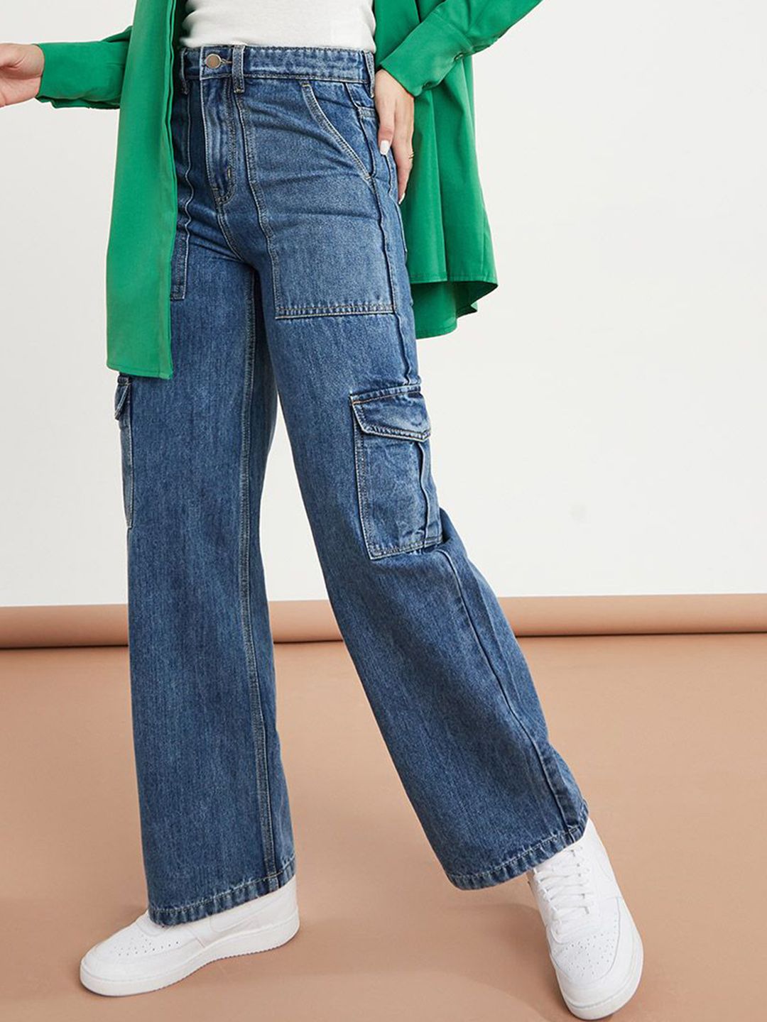 Styli Women High Rise Wide Leg Jeans-picture-31