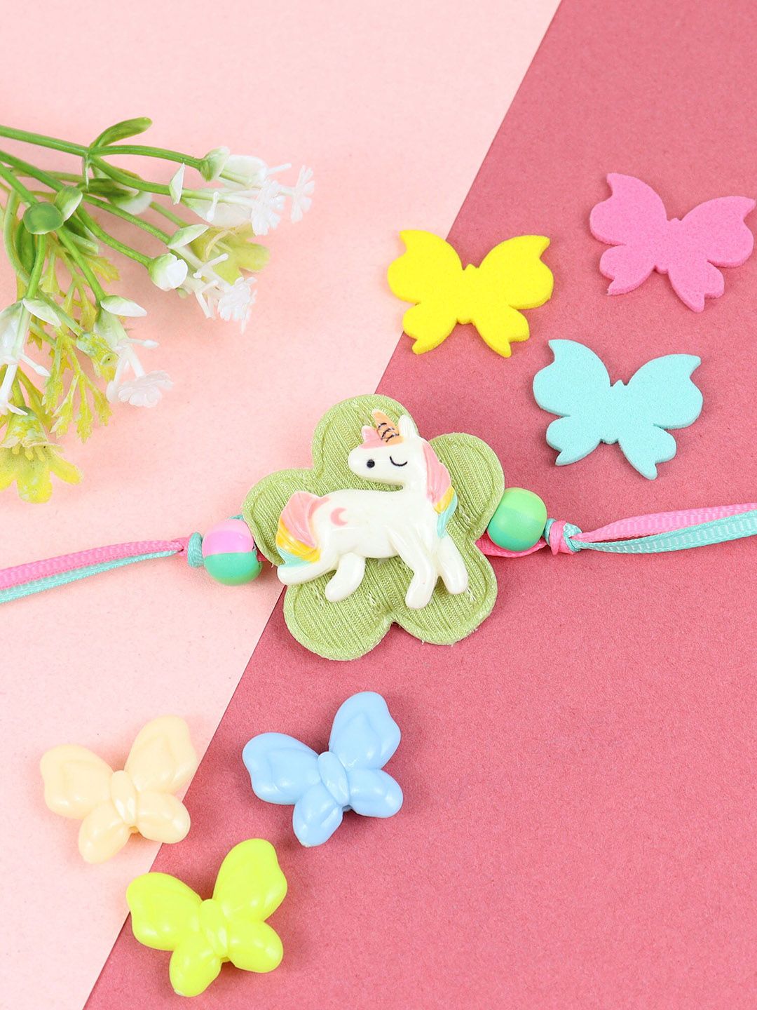 Asthetika Kids Unicorn Thread Rakhi With Roli Chawal-picture-41