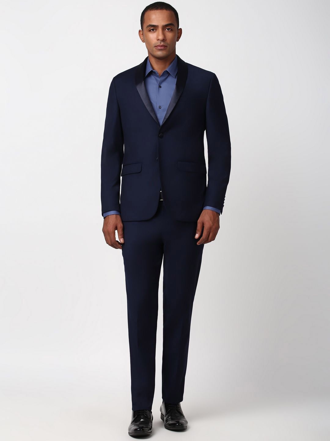 Peter England Elite Single-Breasted Two-Piece Formal Suit-image-38