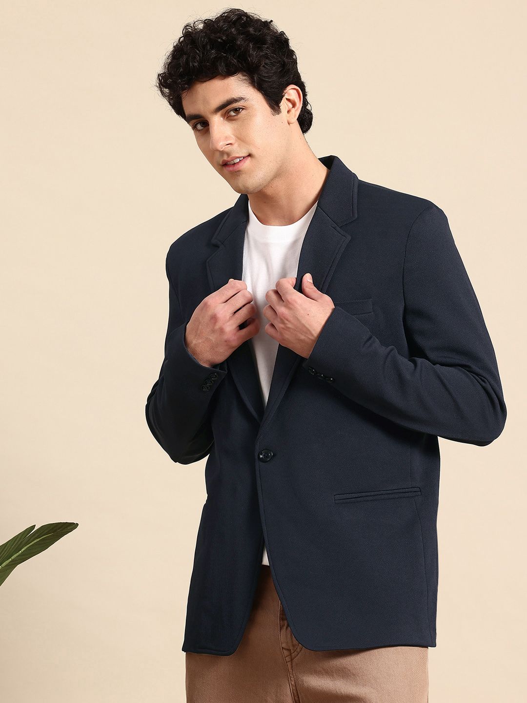 Mast & Harbour Notched Lapel Collar Regular Fit Blazer-picture-29