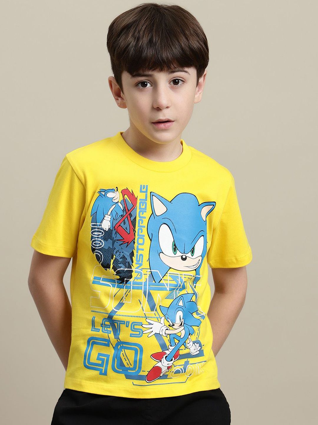 Kids Ville Boys Sonic Classic Printed Pure Cotton T-Shirt-picture-23