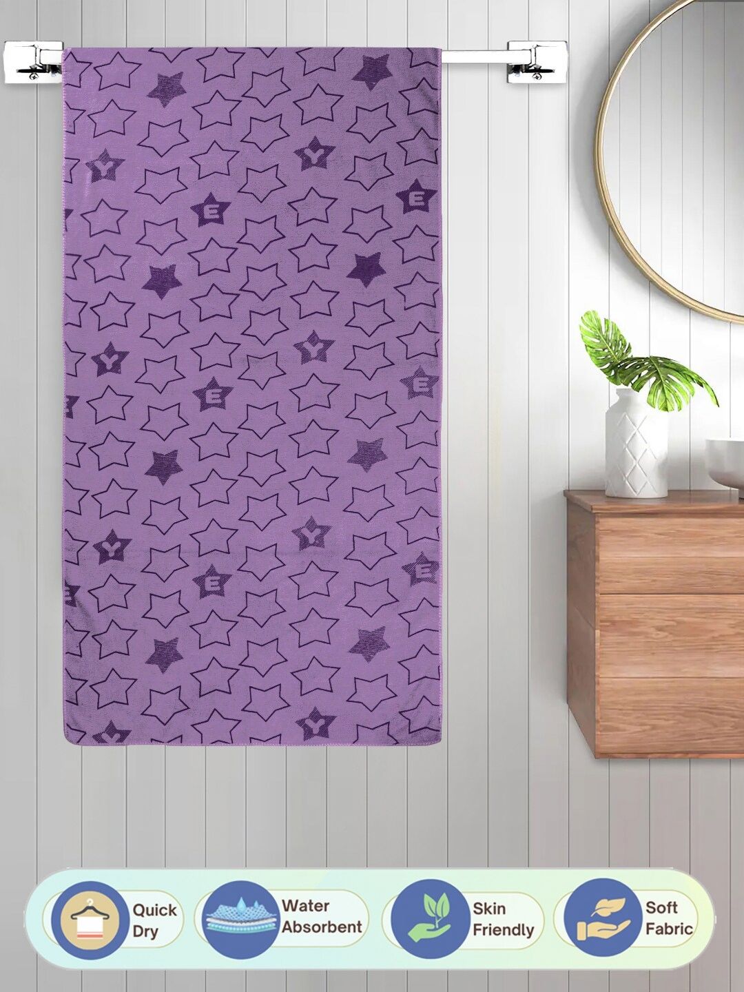 FABINALIV Purple 1 Printed Cotton 400 GSM Bath Towel-image-44