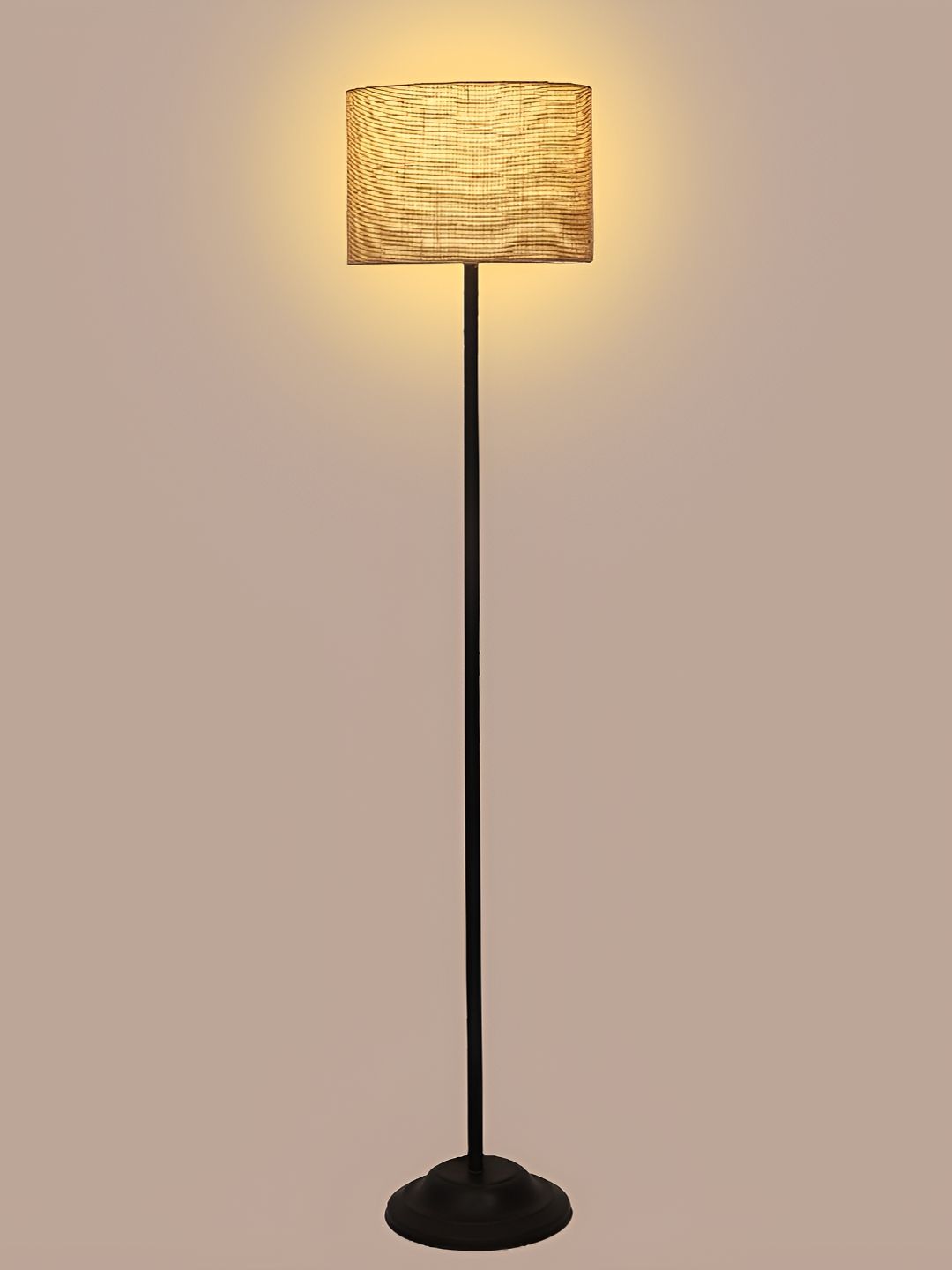 TU CASA Cream Cylindrical Shaped Foldable Standing Floor Lamp-image-23