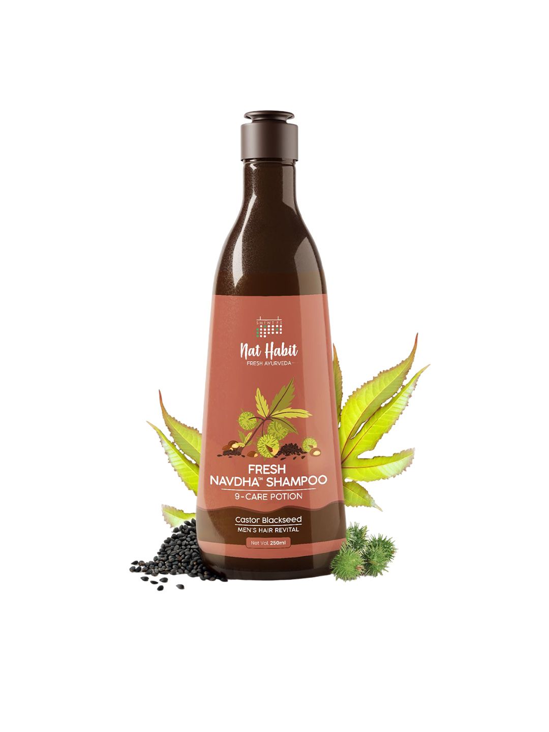 Nat Habit Castor Blackseed Fresh Navdha Shampoo for Manageable Hair - 250ml-picture-42