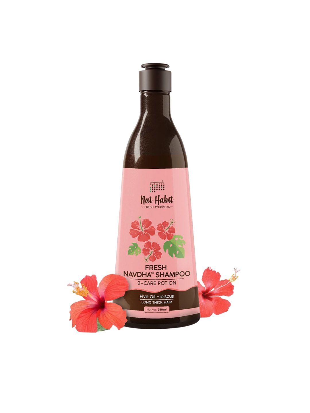 Nat Habit Five Oil Hibiscus Fresh Navdha Shampoo for Long Thick Hair - 250ml-picture-14