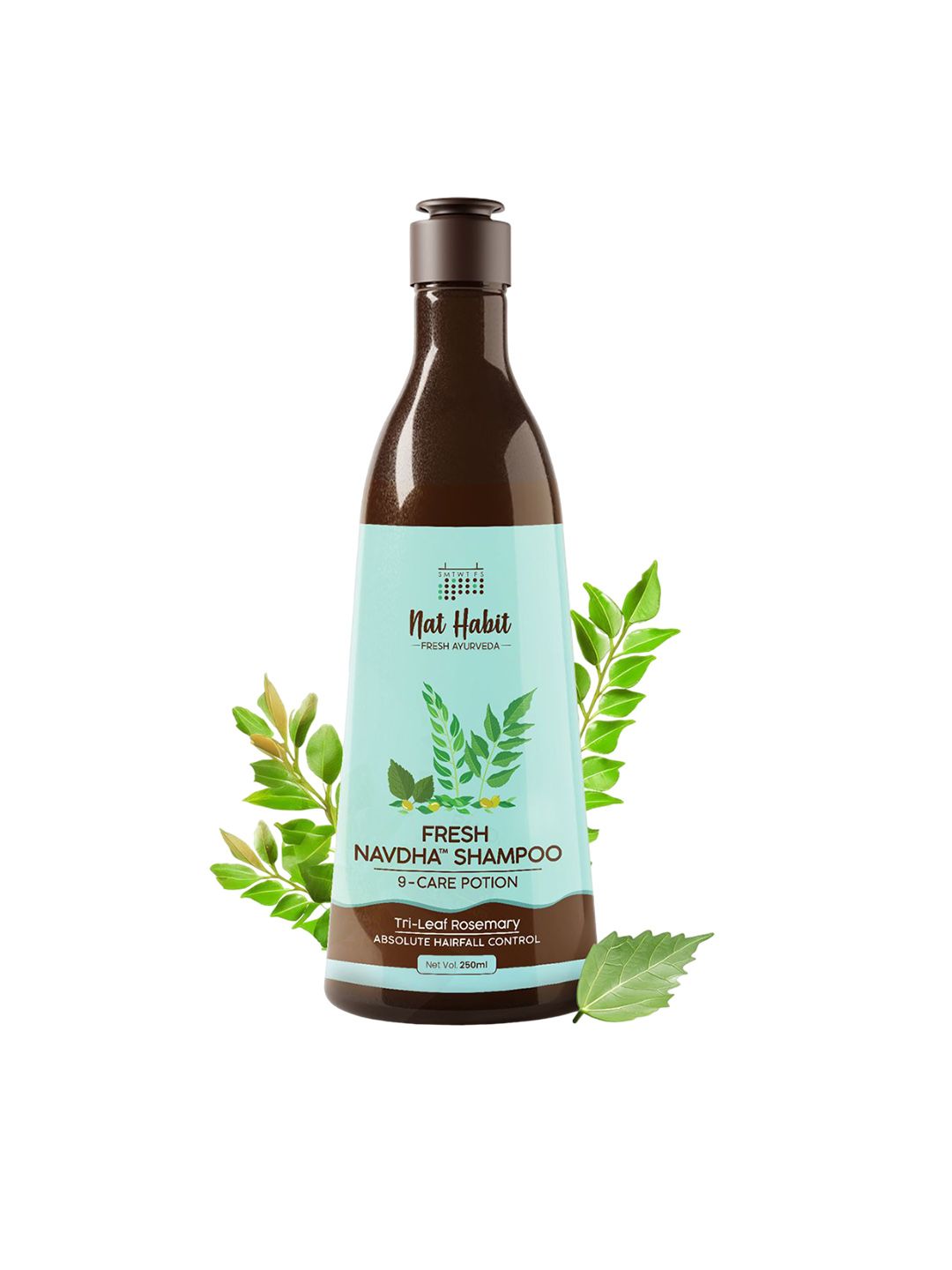 Nat Habit Tri Leaf Rosemary Fresh Navdha Shampoo for Hairfall Control - 250ml-picture-39