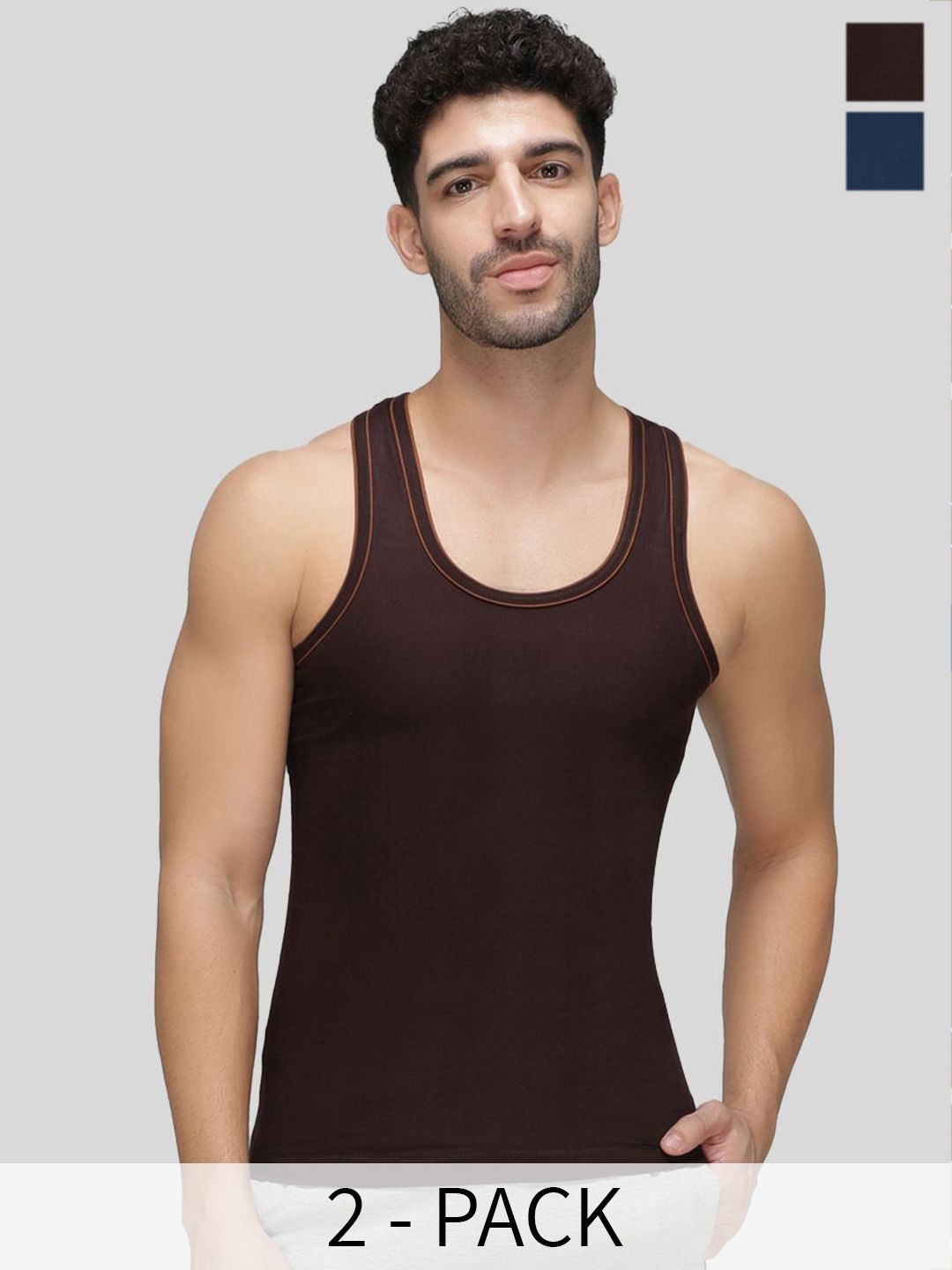 AMUL COMFY Pack Of 2 Cotton Innerwear Vests-picture-43