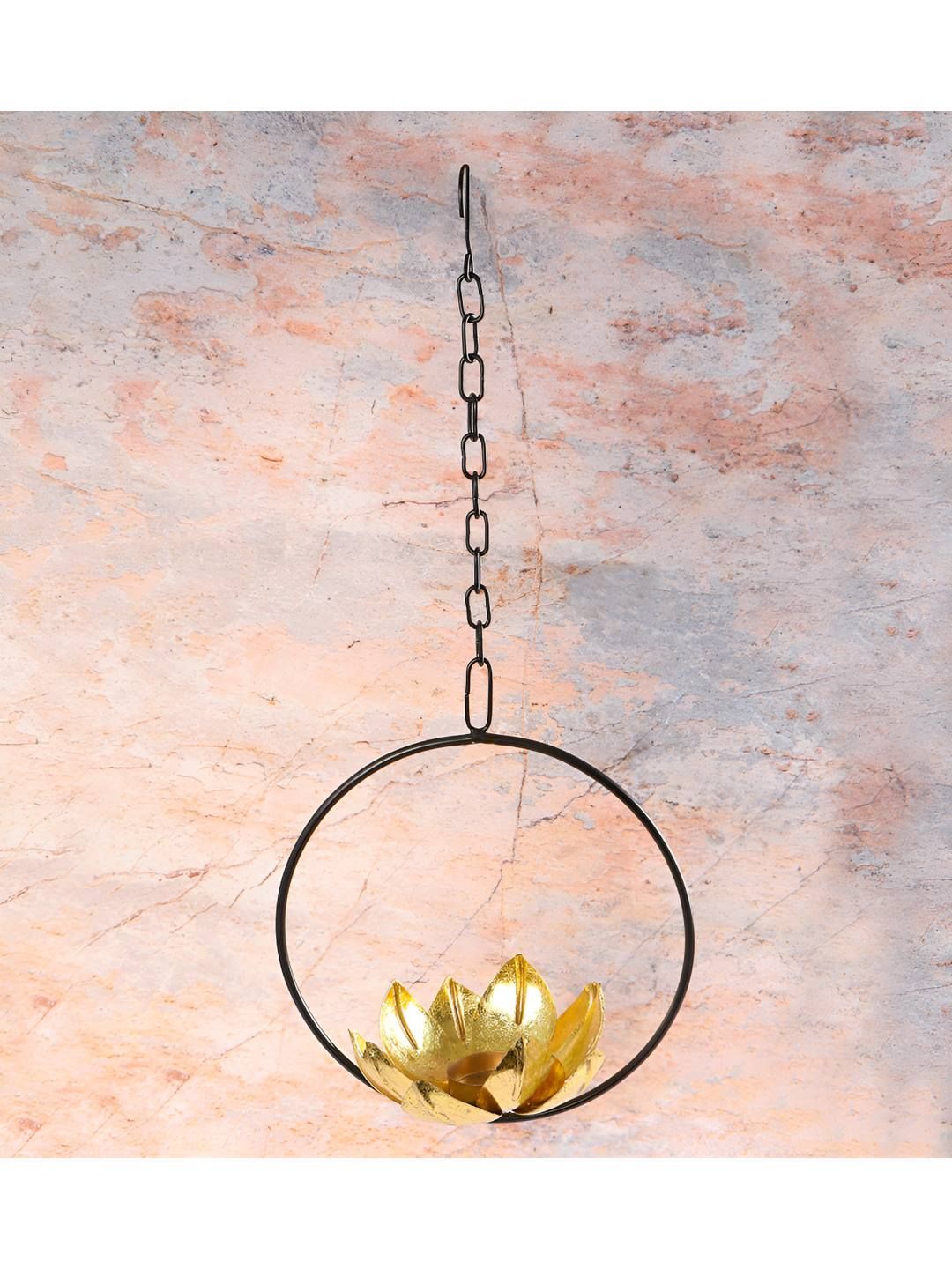 THE HOME CO. Gold-Toned Metal Candle Holder-picture-30