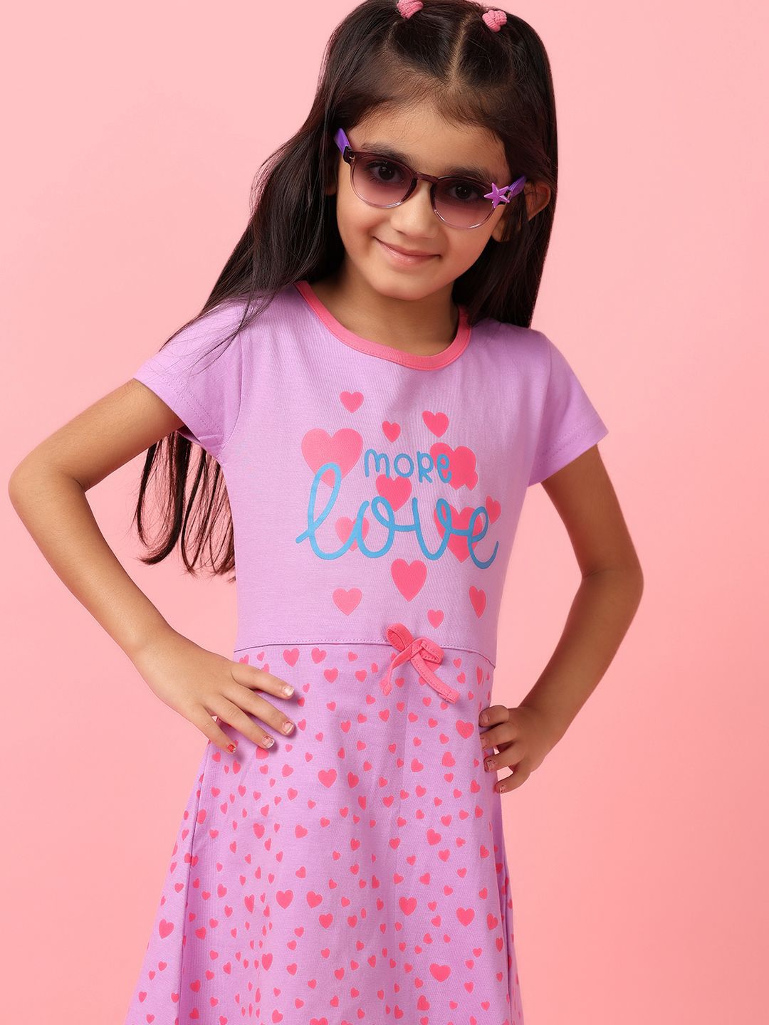 V-Mart Girls Graphic Print A-Line Dress-picture-30