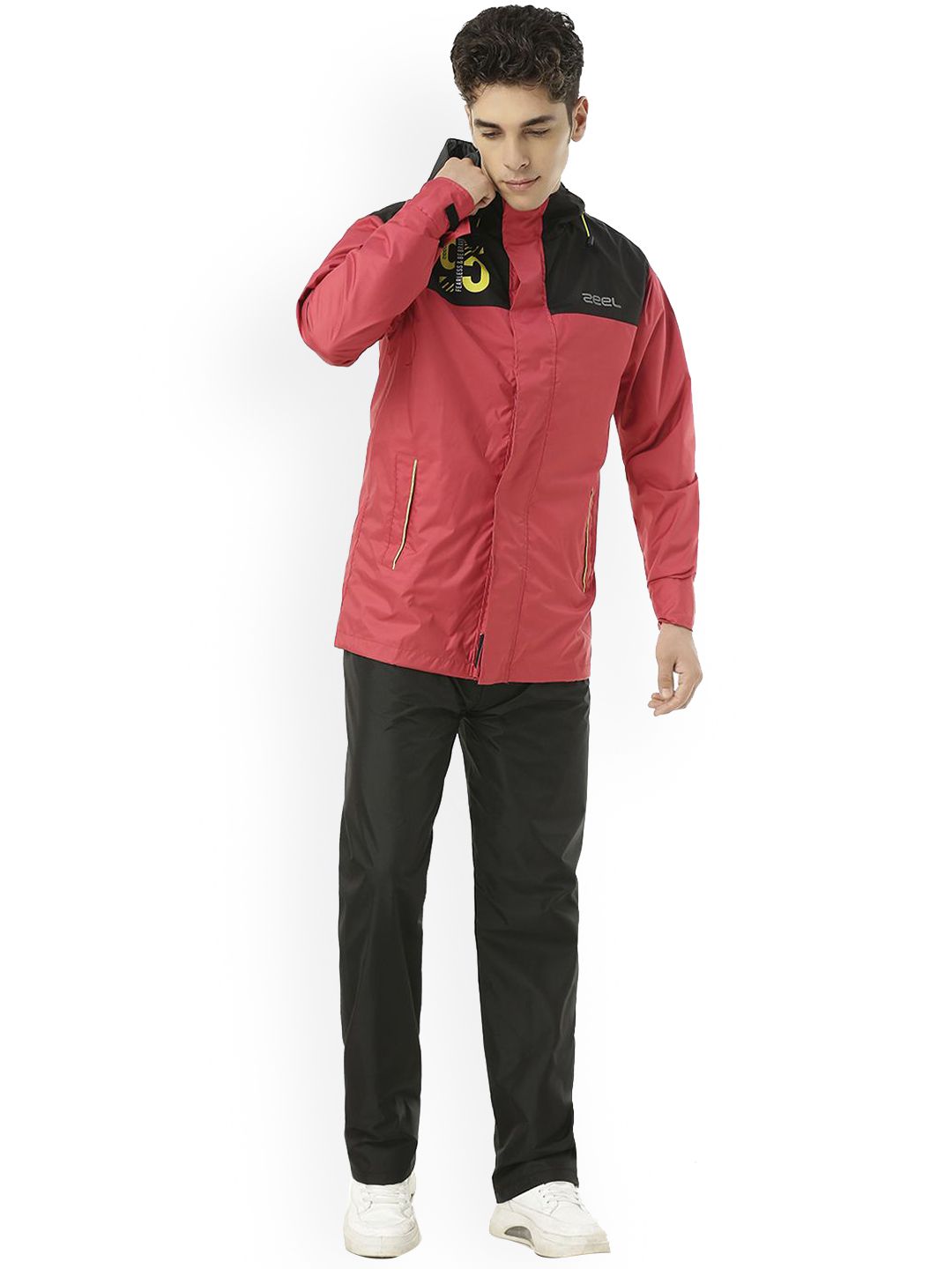 Zeel Hooded Printed Waterproof Rain Jacket-picture-12
