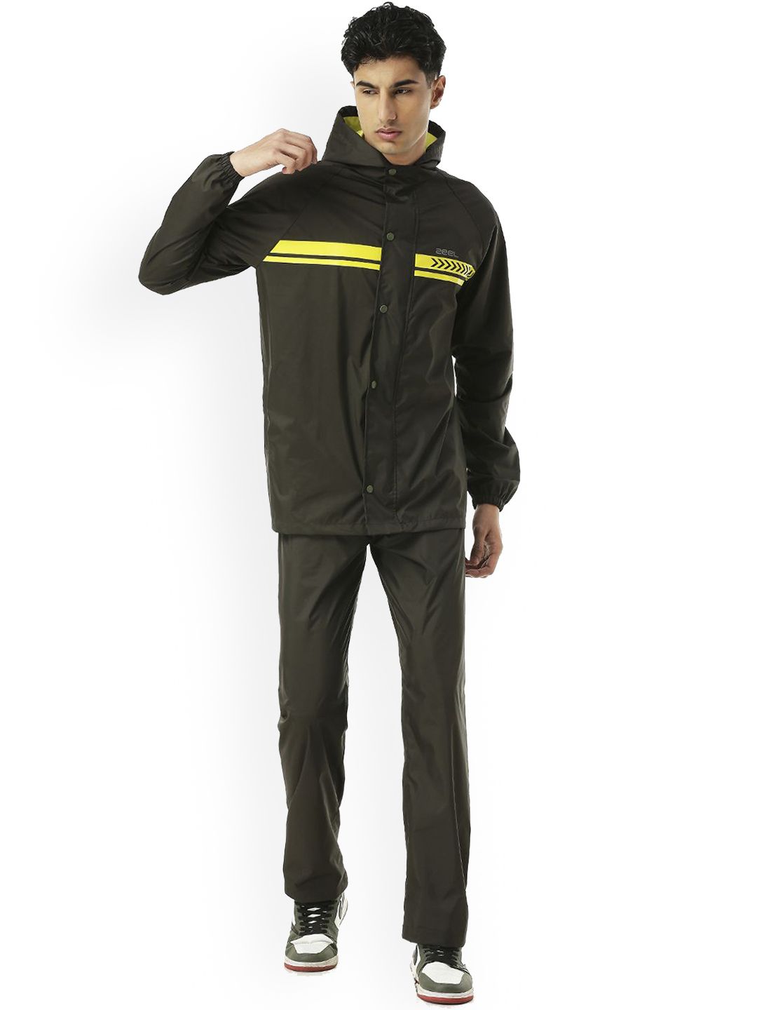 Zeel Hooded Long Sleeves Rain Jacket