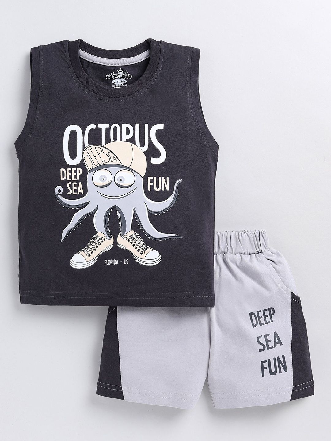 Cutopies Boys Printed T-shirt with Shorts-picture-13