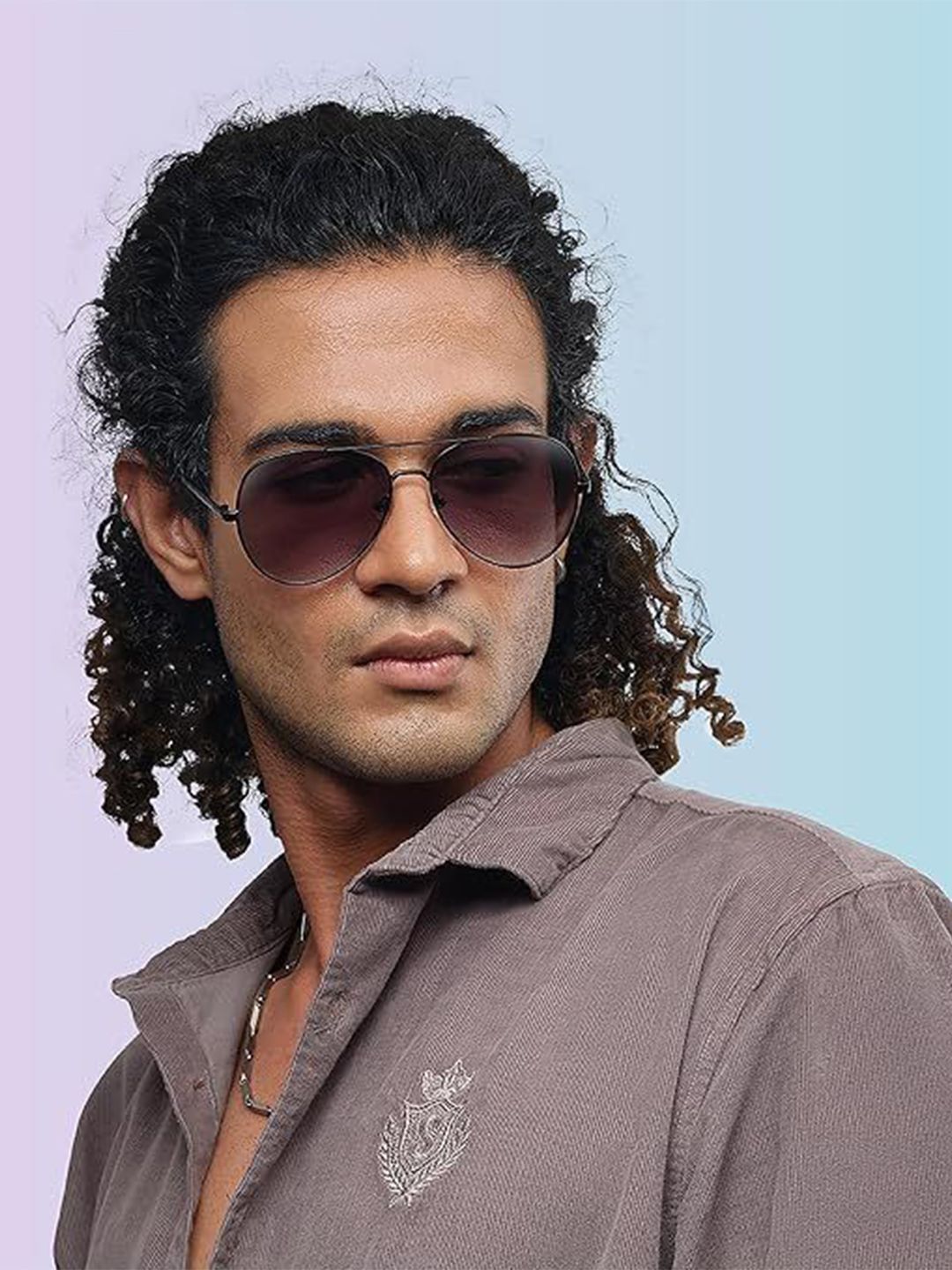 Fastrack Unisex Aviator Sunglasses with UV Protected Lens Fastrack-M258GR5-picture-33