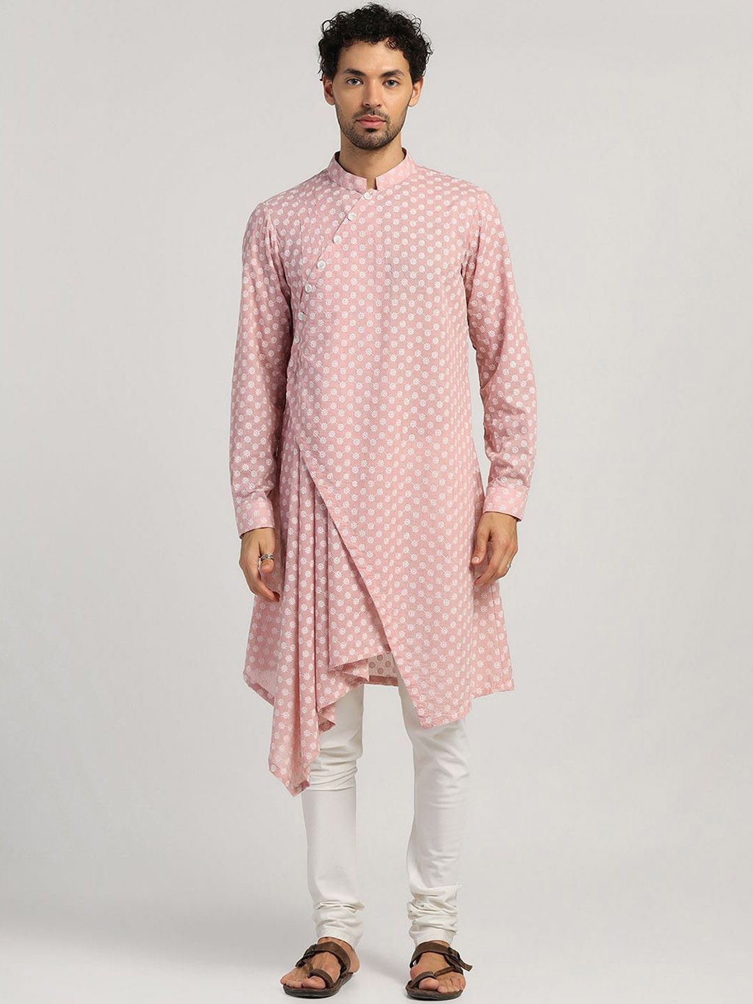 LELA Men Geometric Thread Work Kurta-picture-11