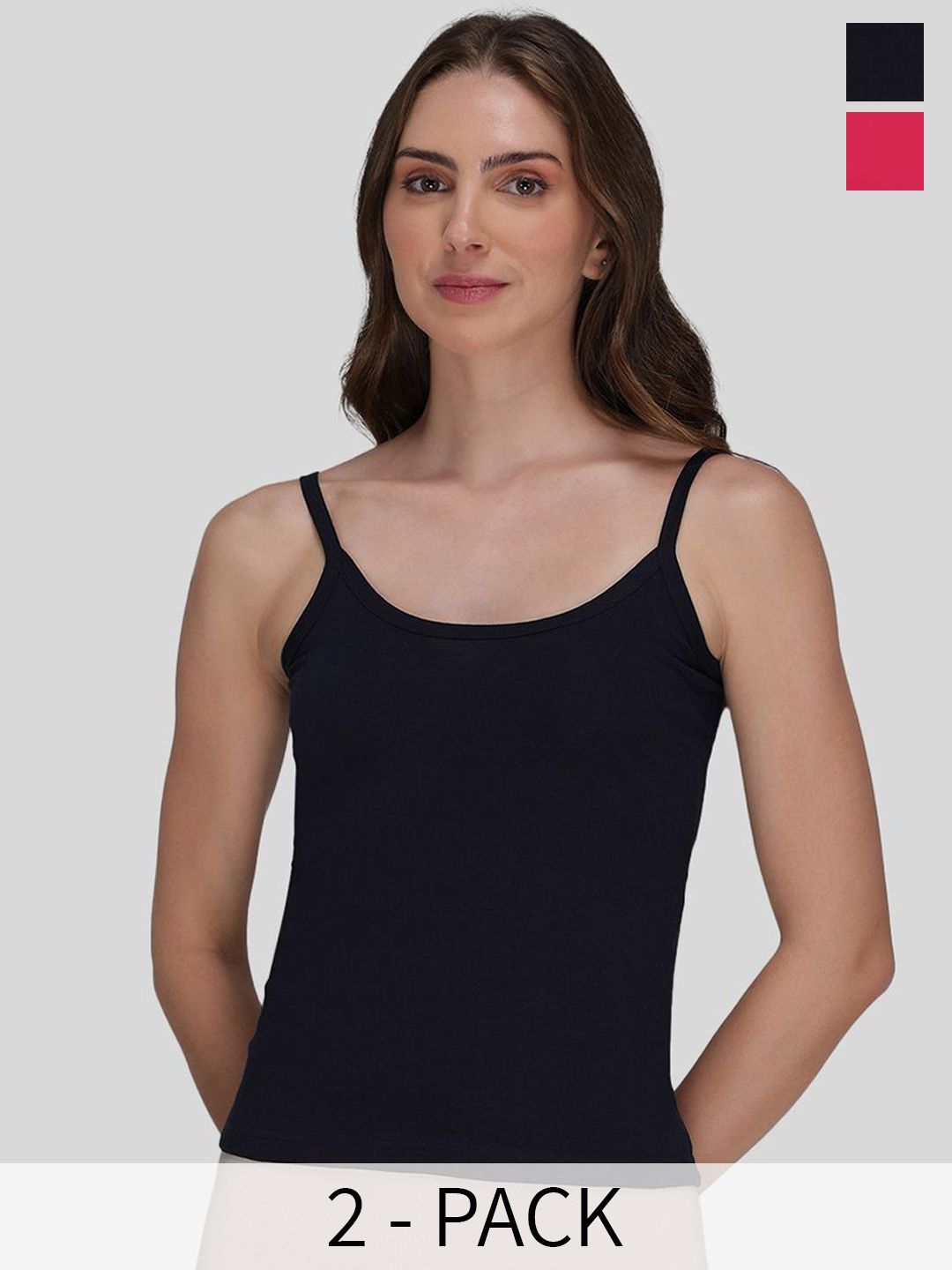 AMUL COMFY Women Pack Of 2 Cotton Camisoles-image-48