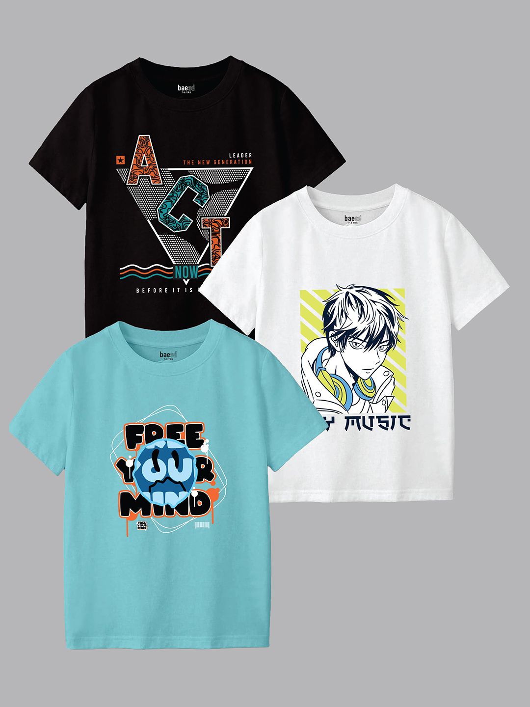 BAESD Boys 3 Printed Applique T-shirt-picture-42