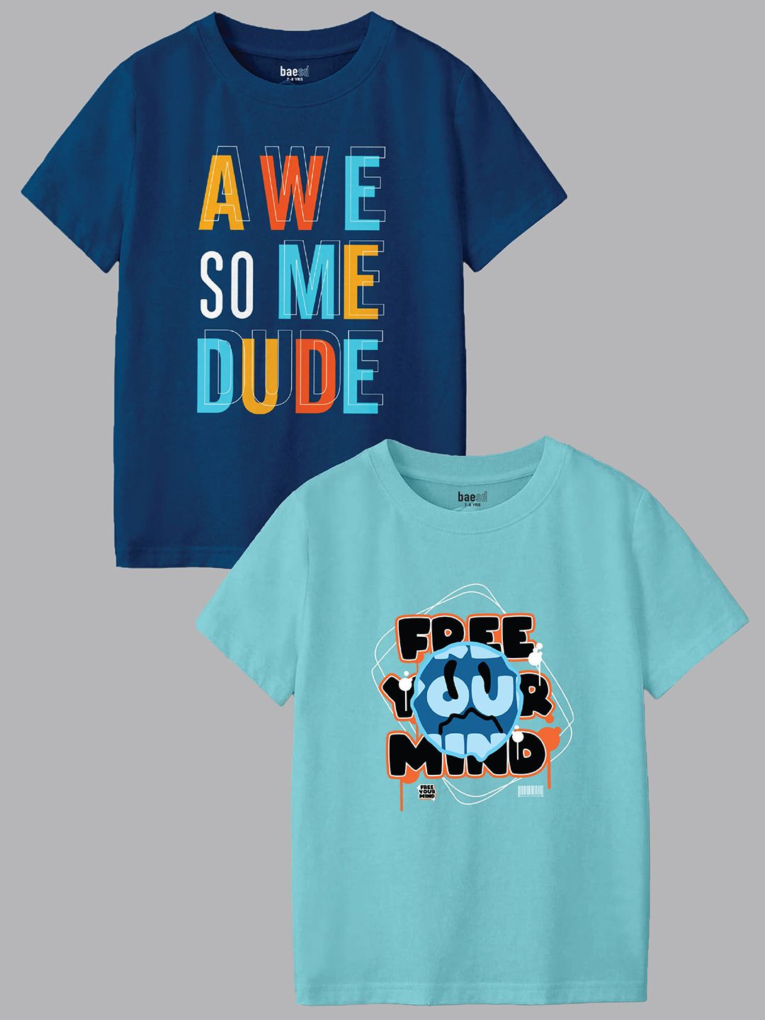 BAESD Boys Typography 2 Printed Applique T-shirt-picture-34