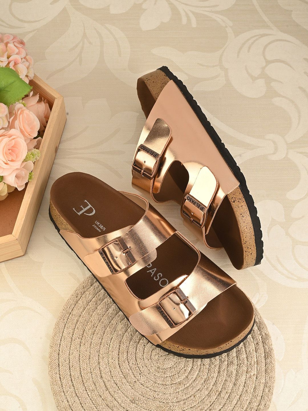 El Paso Women Open Toe Flats-image-43