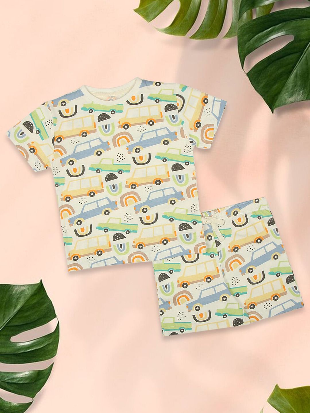 MeeMee Boys Printed Pure Cotton T-shirt With Shorts-picture-55