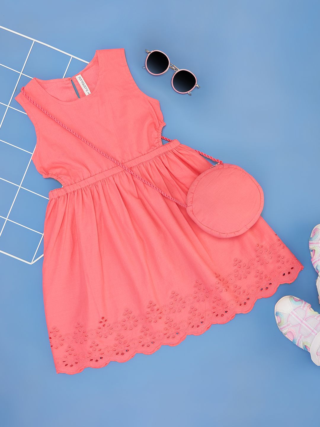 Pantaloons Junior Cotton Fit & Flare Dress-picture-36