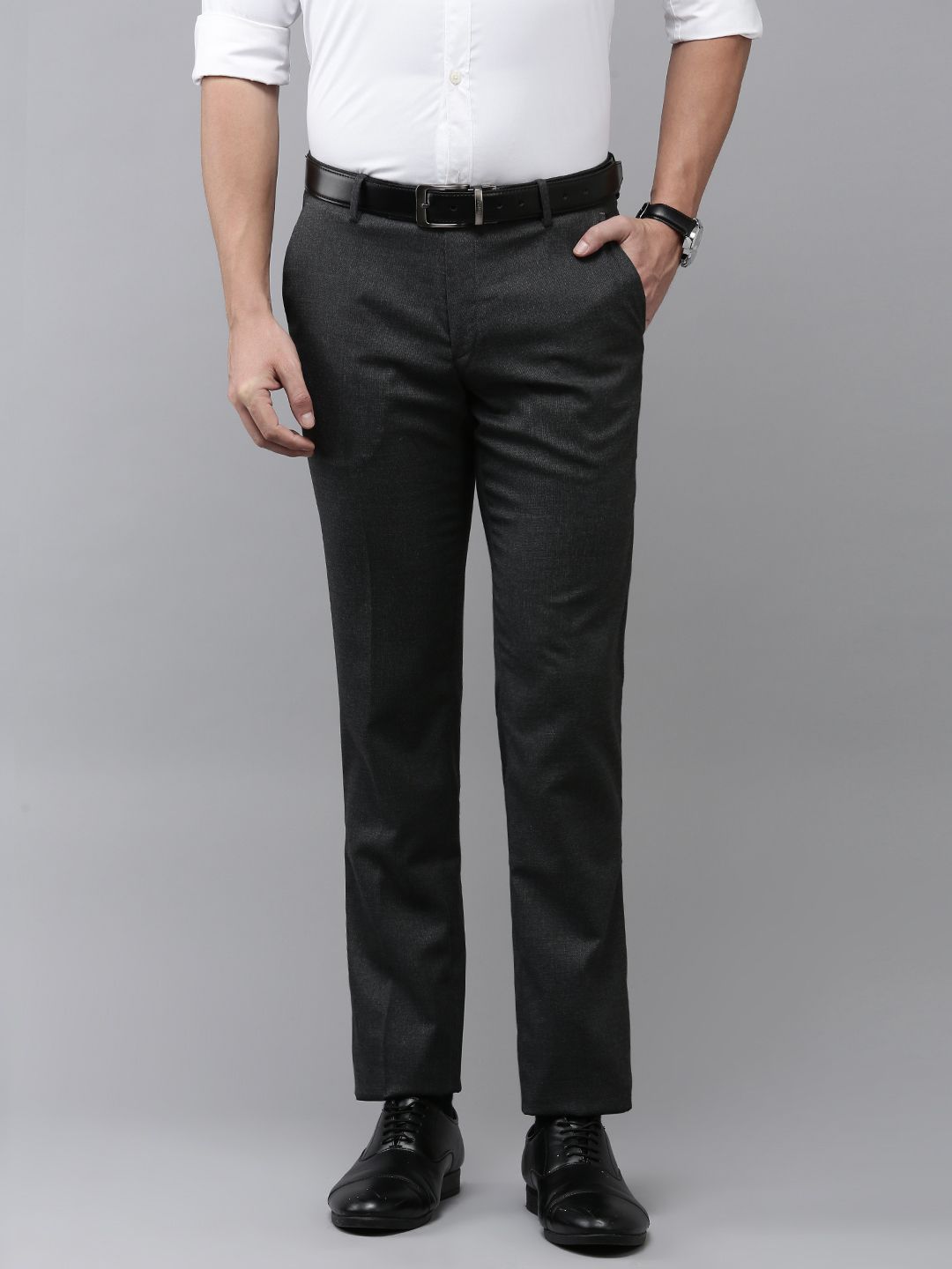 Arrow Men Original Tapered Fit Formal Trousers-picture-36