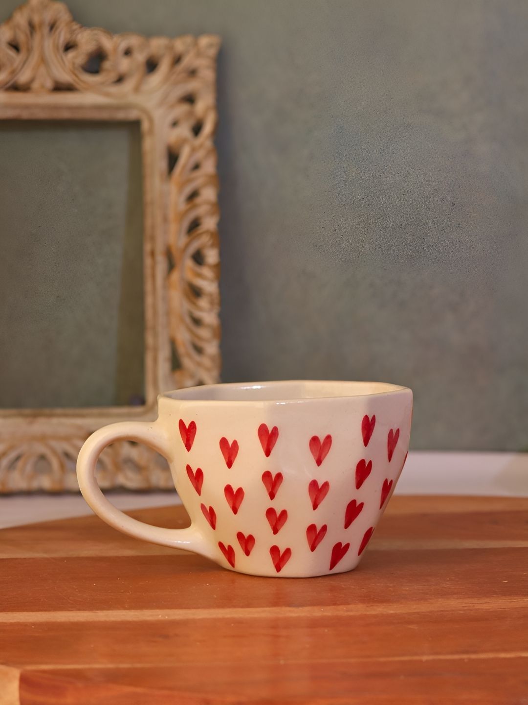 WEAVING HOMES White & Red 6 Pieces Printed Ceramic Mugs-image-15