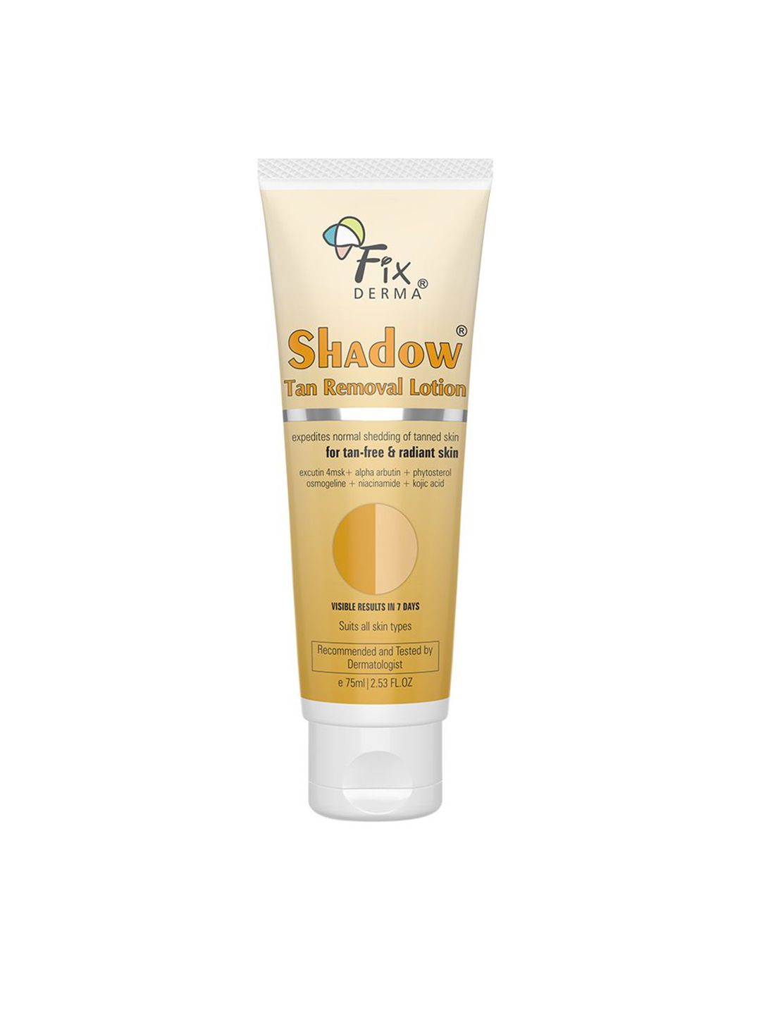 FIXDERMA Shadow Tan Removal Lotion with Alpha Arbutin & Niacinamide - 75 ml-image-46