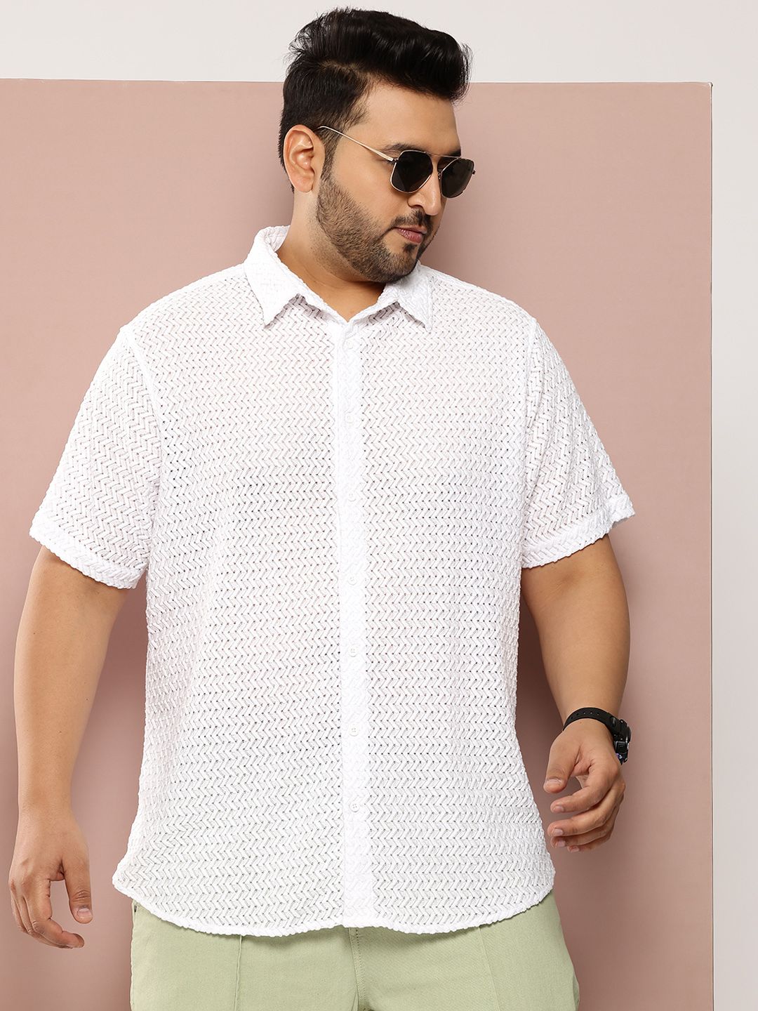 Sztori Men Plus Size Classic Casual Shirt-picture-13