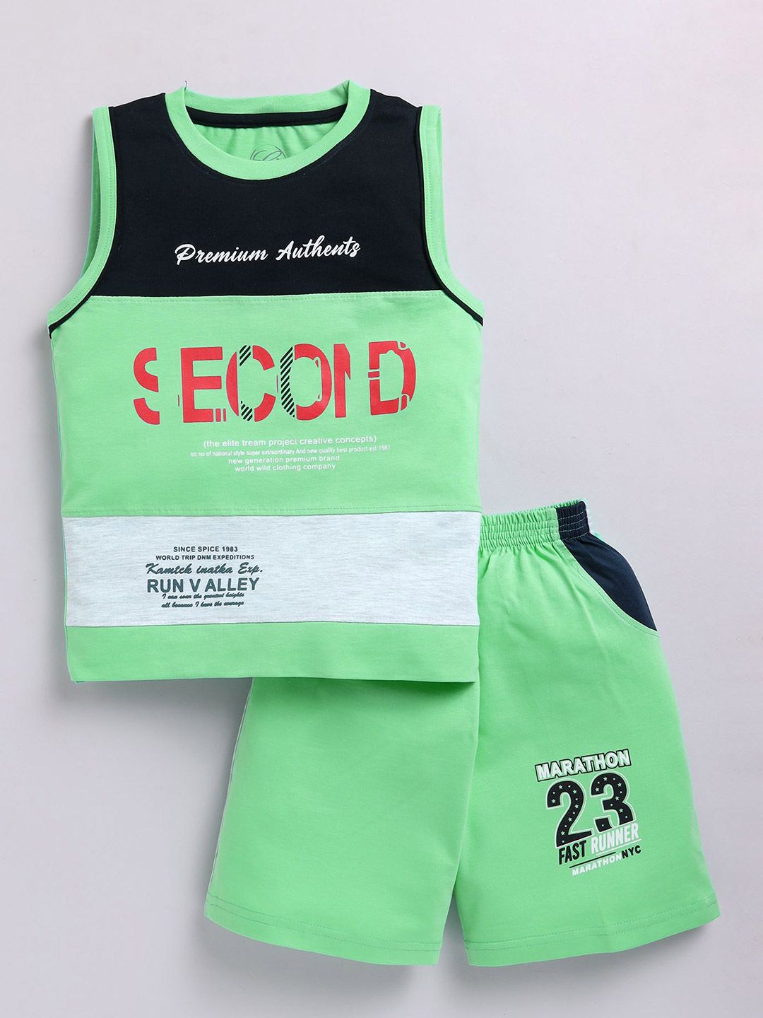 Zeal Boys Printed Pure Cotton T-shirt With Shorts-picture-15