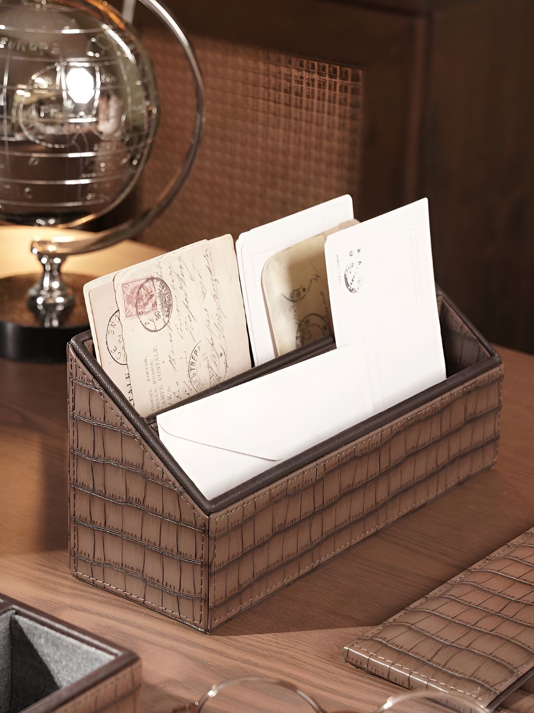Pure Home and Living Brown Textured Envelope Holder-picture-24