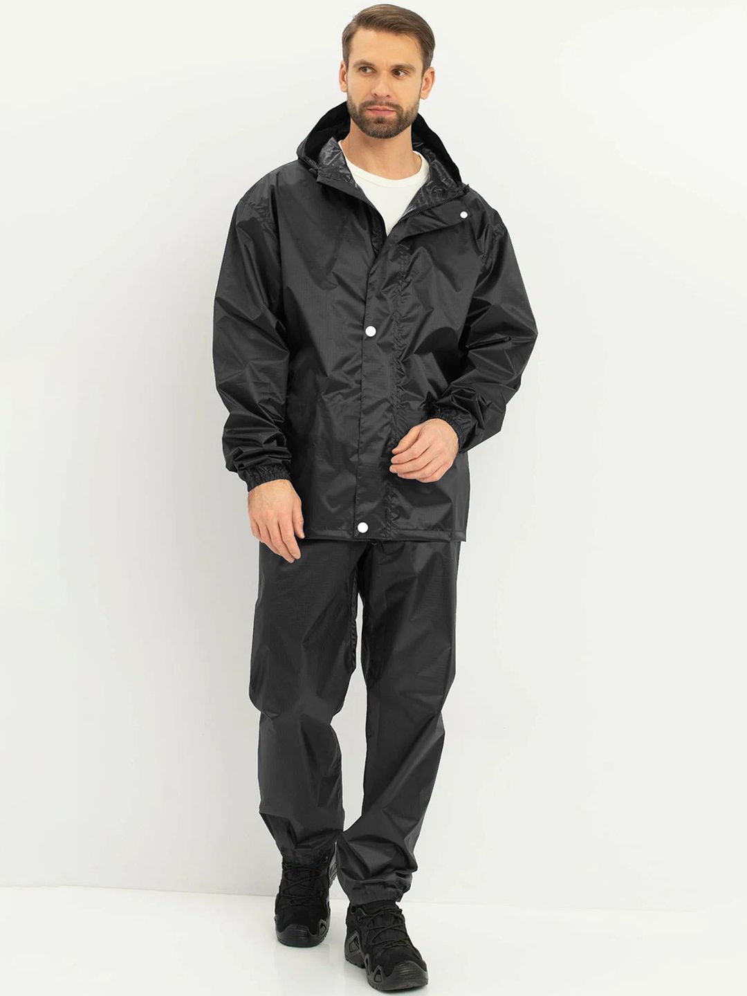 CAMISON Hooded Waterproof Rain Jacket-image-1