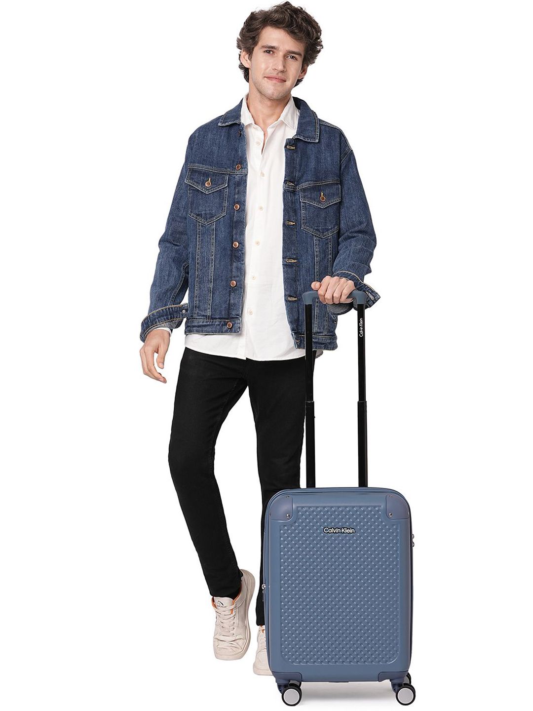 Calvin Klein Check -In Textured Hard-Sided Cabin Trolley Bag-image-13
