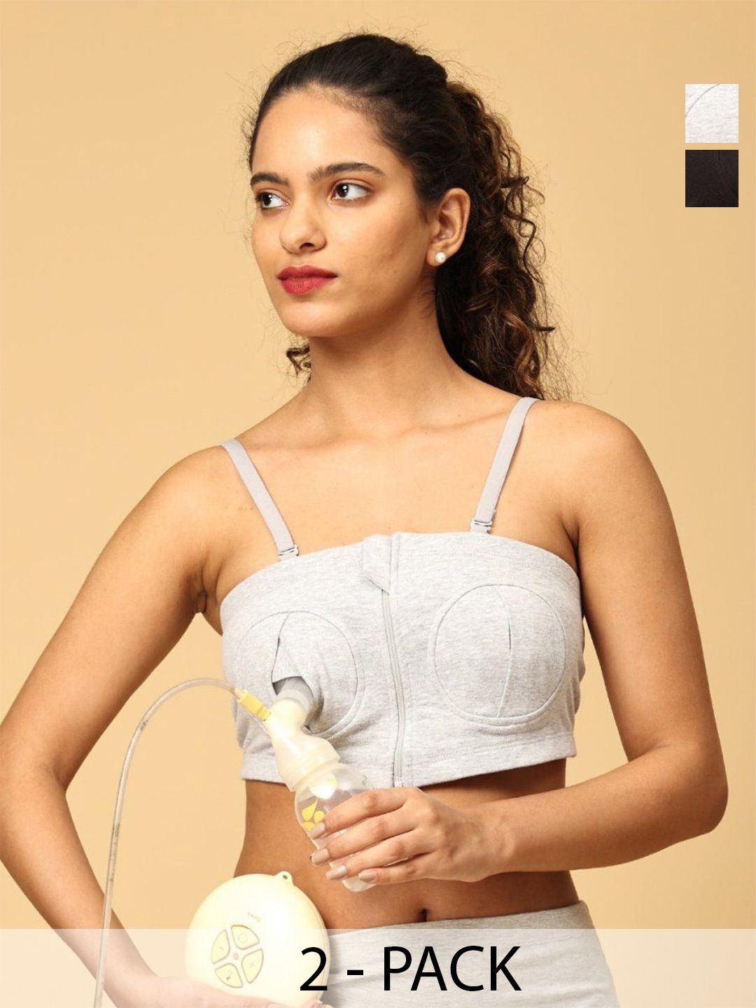 The Mom Store Pack of 2 Full Coverage Non Padded Cotton Maternity Bra-All Day Comfort-picture-18