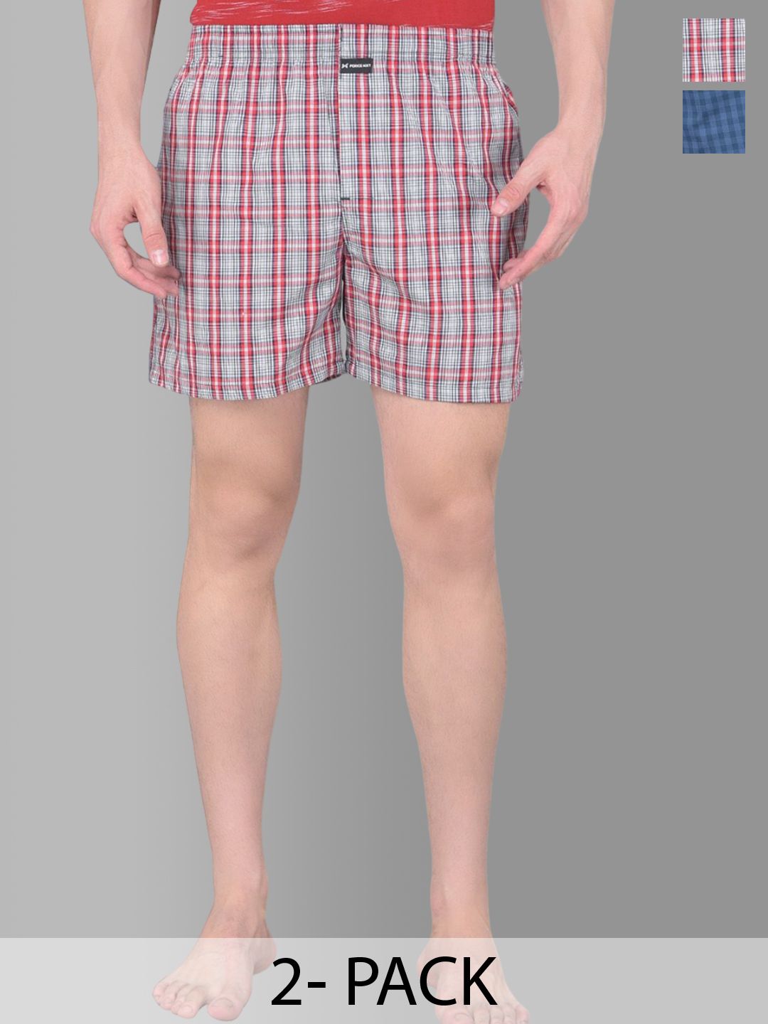 Force NXT Pack Of 2 Checked Pure Cotton Boxers- MNAL-582-Pocket-CHECKS 2/3-picture-16