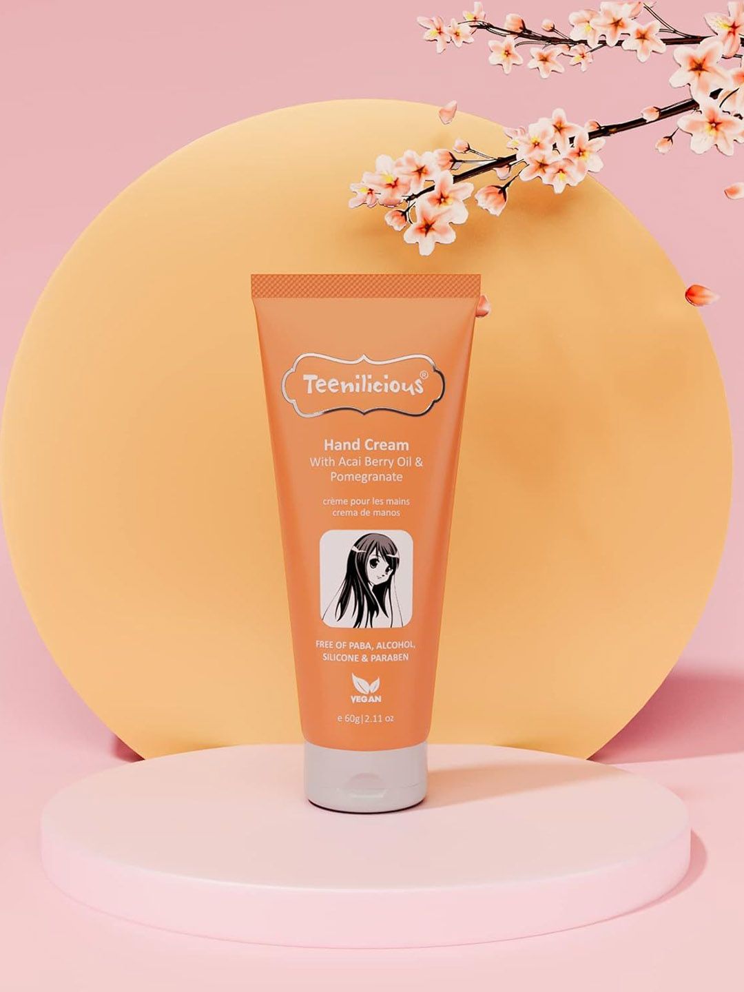 Teenilicious Hand Cream For Dry Hands With Acai Berry Oil & Pomegranate 60gm-image-23