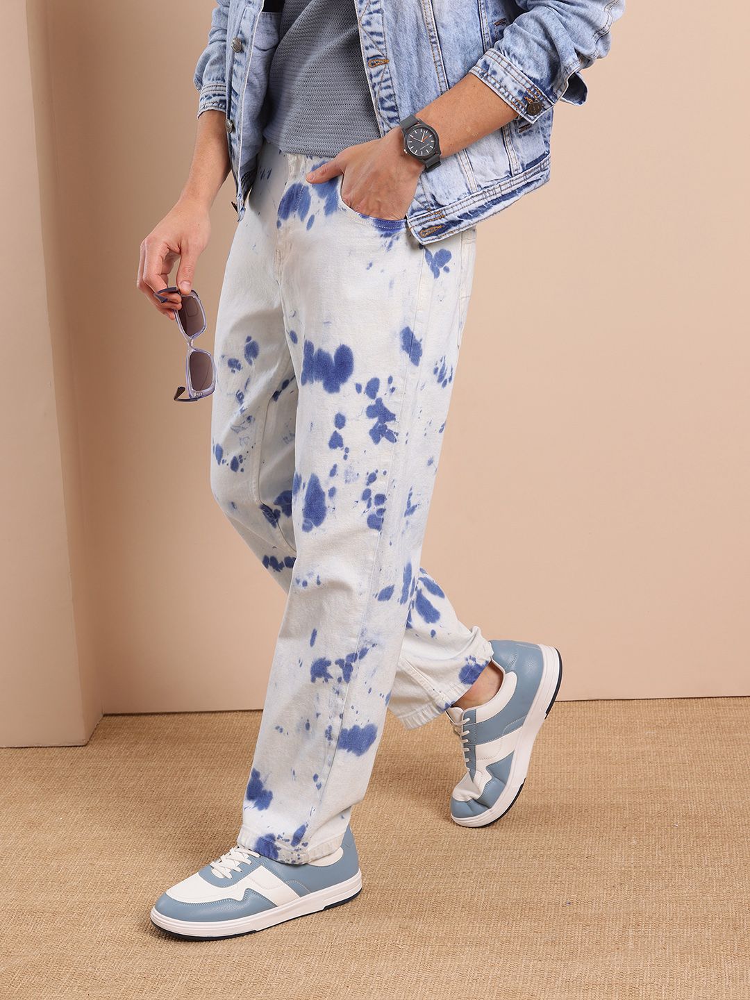 Mast & Harbour Men Relaxed Fit Tie & Dye Jeans-picture-12