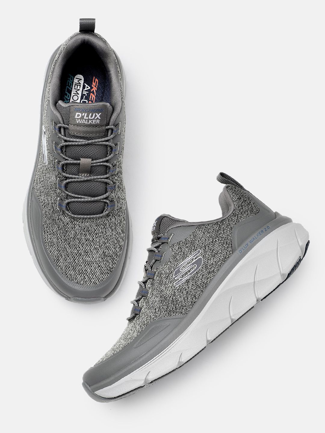 Skechers Men D'LUX WALKER 2.0 - STEADYWAY Textured Sneakers-picture-37